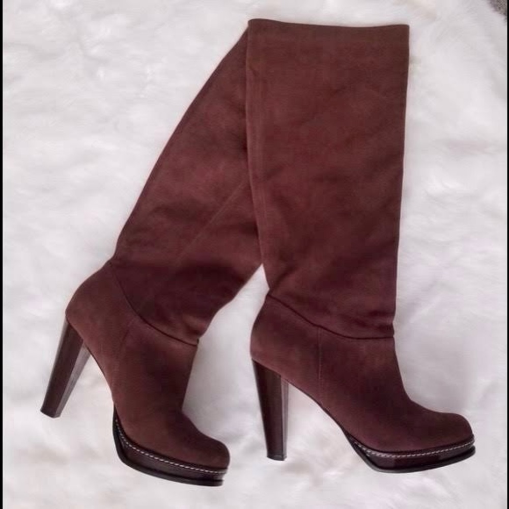 Nike Air and Cole Haan Brown Suede Boots.